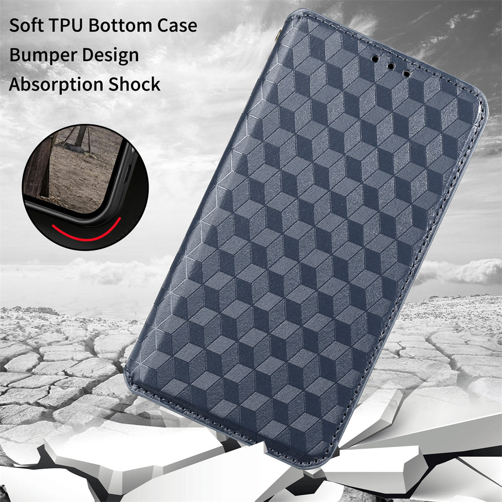 For Huawei Nova 11i / Maimang 20 / Enjoy 60 Pro Stand Wallet PU Leather Rhombus Imprinted Anti-drop Phone Cover