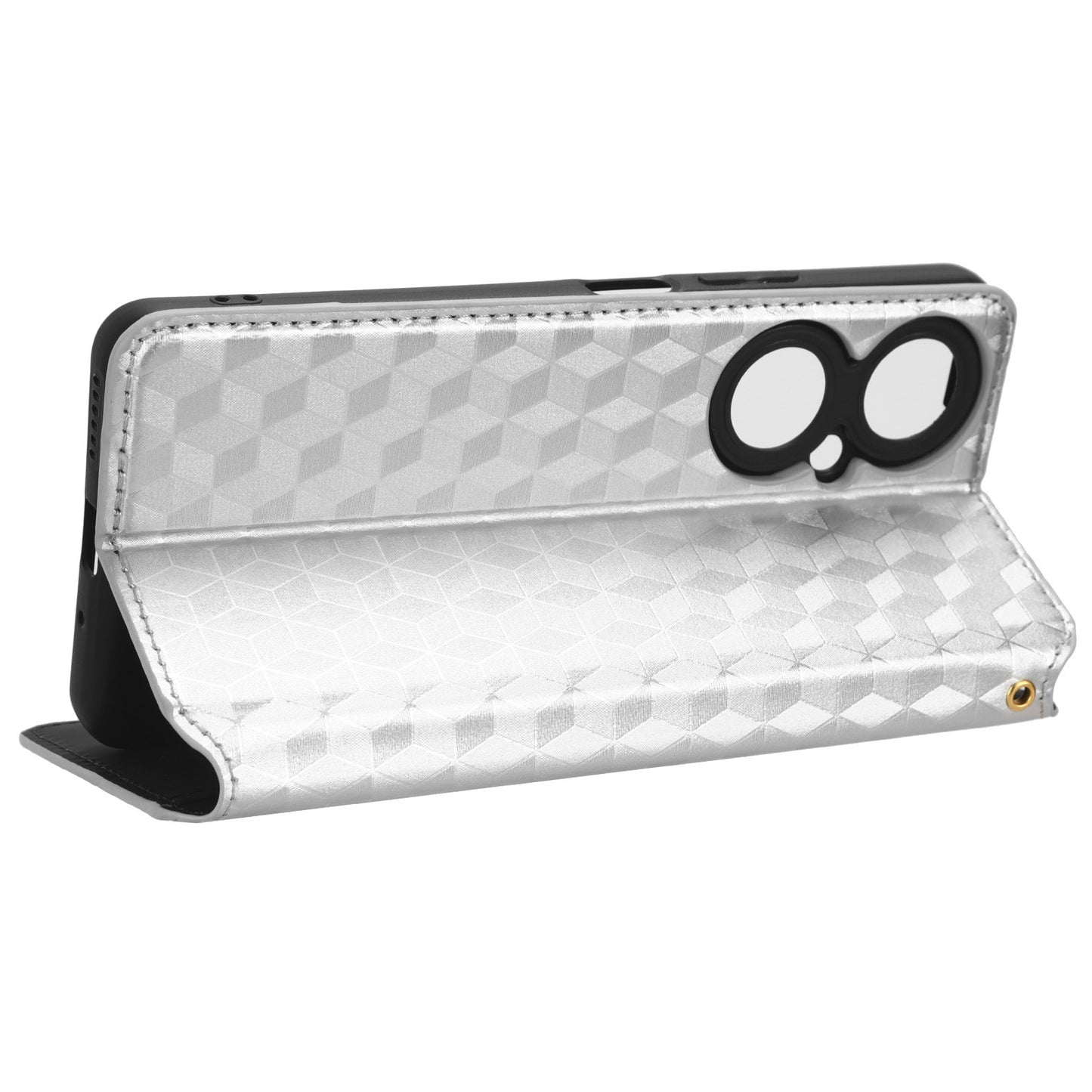 For Huawei Nova 11i / Maimang 20 / Enjoy 60 Pro Stand Wallet PU Leather Rhombus Imprinted Anti-drop Phone Cover