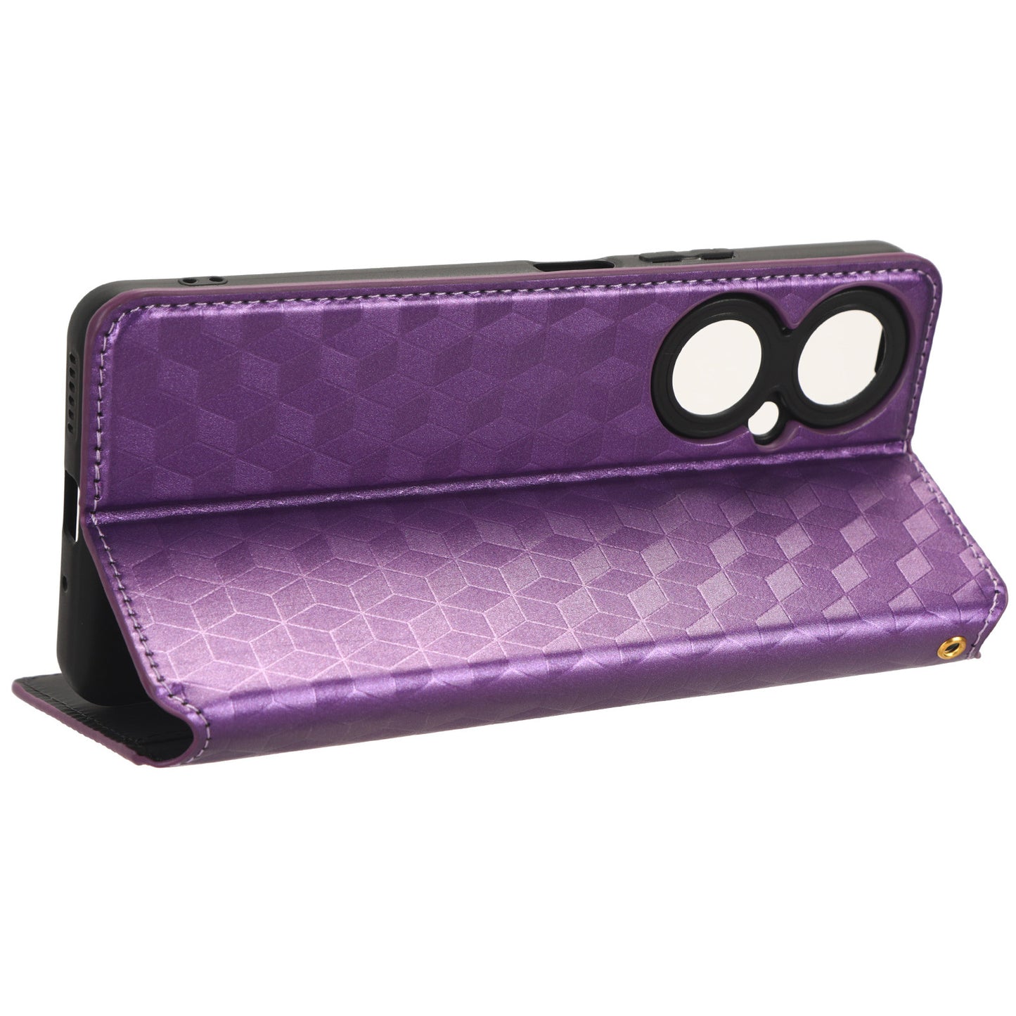 For Huawei Nova 11i / Maimang 20 / Enjoy 60 Pro Stand Wallet PU Leather Rhombus Imprinted Anti-drop Phone Cover