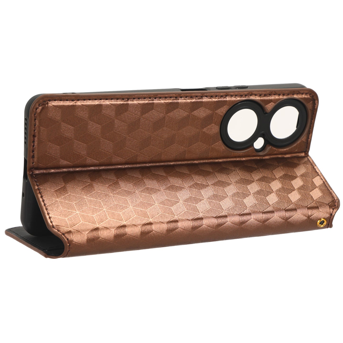 For Huawei Nova 11i / Maimang 20 / Enjoy 60 Pro Stand Wallet PU Leather Rhombus Imprinted Anti-drop Phone Cover
