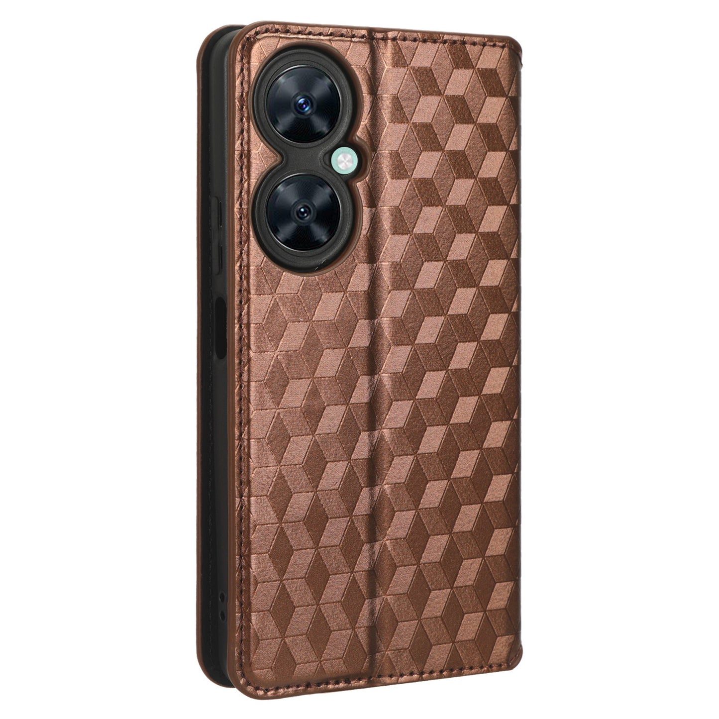 For Huawei Nova 11i / Maimang 20 / Enjoy 60 Pro Stand Wallet PU Leather Rhombus Imprinted Anti-drop Phone Cover
