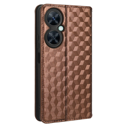 For Huawei Nova 11i / Maimang 20 / Enjoy 60 Pro Stand Wallet PU Leather Rhombus Imprinted Anti-drop Phone Cover