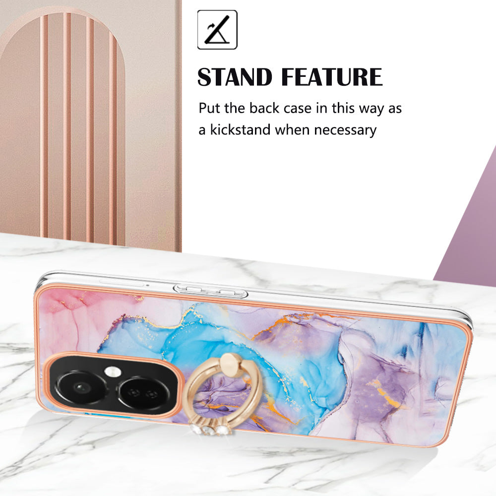YB IMD Series-6 For OnePlus Nord CE 3 5G / CE 3 Lite 5G / Nord N30 5G Phone Case IMD Electroplating TPU Kickstand Phone Cover