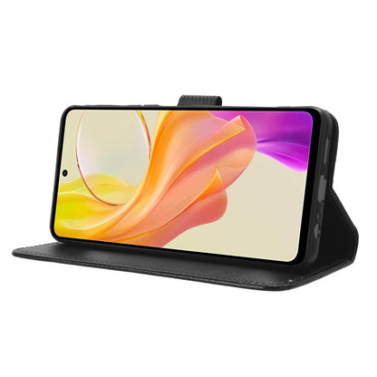 For vivo Y36 4G / Y36 5G / Y78 5G (China) Mobile Phone Case Stand Wallet PU Leather Shell Diamond Texture Phone Cover