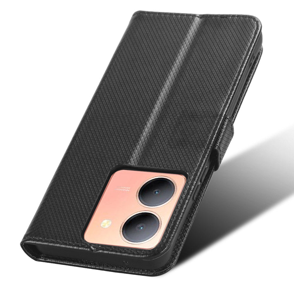 For vivo Y36 4G / Y36 5G / Y78 5G (China) Mobile Phone Case Stand Wallet PU Leather Shell Diamond Texture Phone Cover