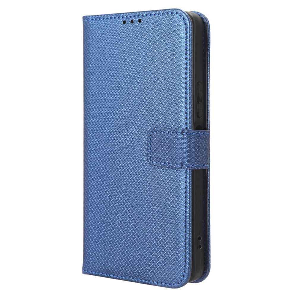 For vivo Y36 4G / Y36 5G / Y78 5G (China) Mobile Phone Case Stand Wallet PU Leather Shell Diamond Texture Phone Cover