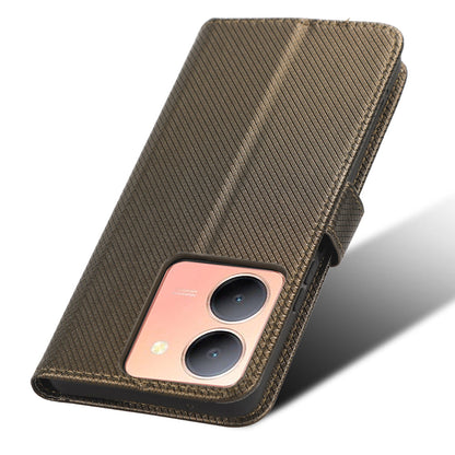 For vivo Y36 4G / Y36 5G / Y78 5G (China) Mobile Phone Case Stand Wallet PU Leather Shell Diamond Texture Phone Cover