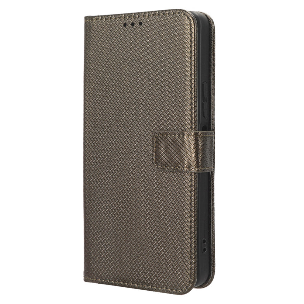 For vivo Y36 4G / Y36 5G / Y78 5G (China) Mobile Phone Case Stand Wallet PU Leather Shell Diamond Texture Phone Cover