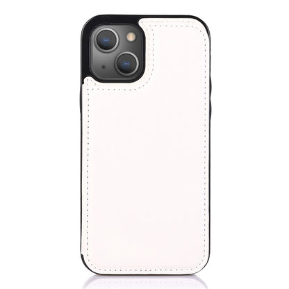 For iPhone 14 Plus PU Leather Coated TPU Phone Case Crazy Horse Texture Card Holder Kickstand Cover