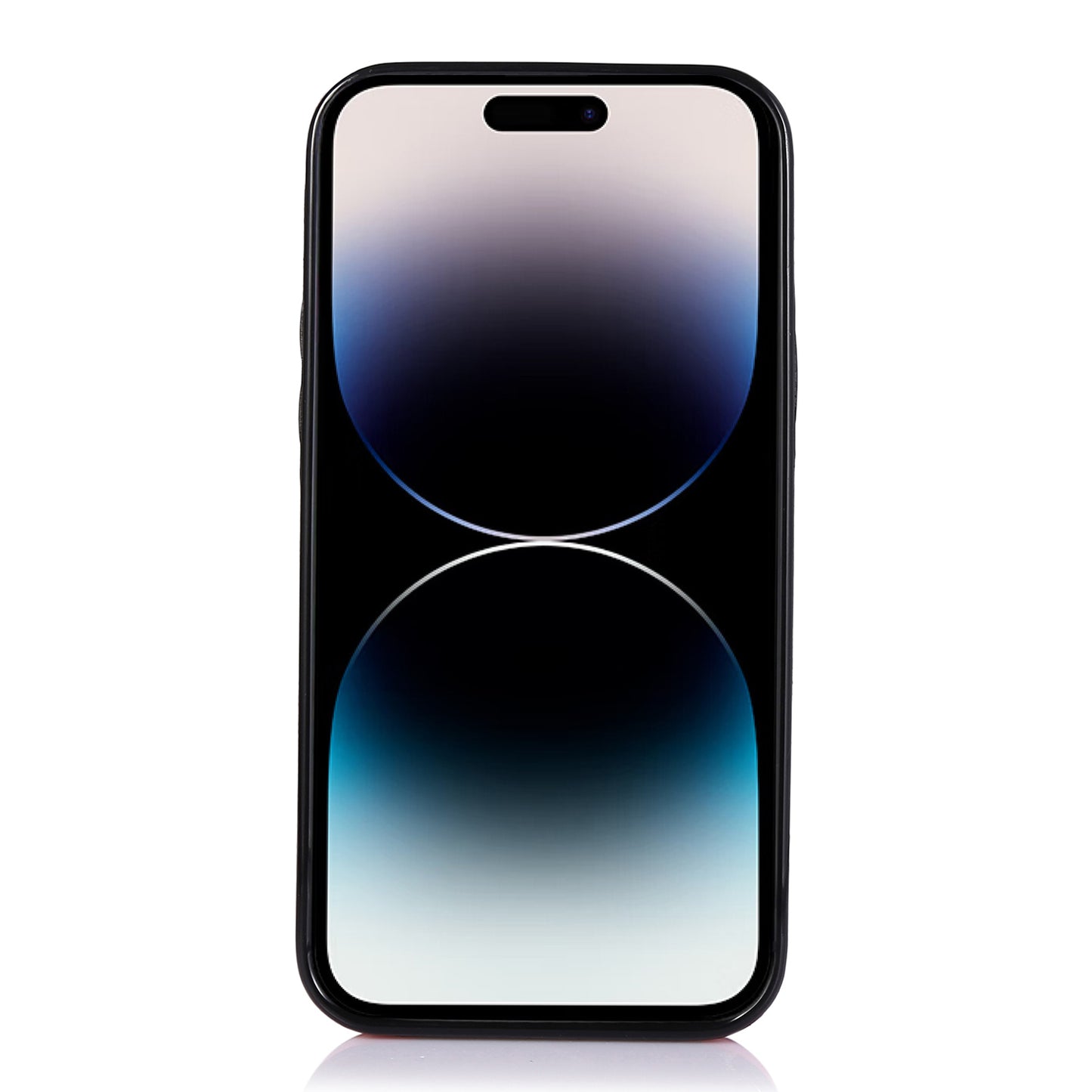 For iPhone 14 Pro Max Card Holder Kickstand Phone Cover Crazy Horse Texture Leather Coated TPU Mobile Case