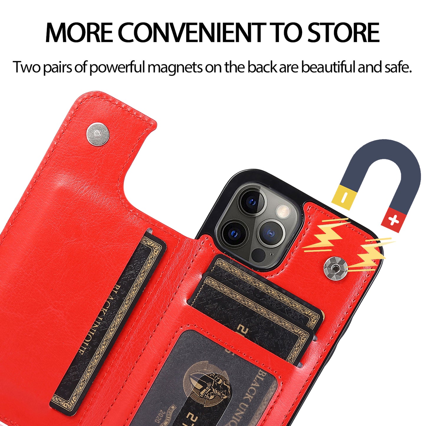 For iPhone 14 Pro Max Card Holder Kickstand Phone Cover Crazy Horse Texture Leather Coated TPU Mobile Case