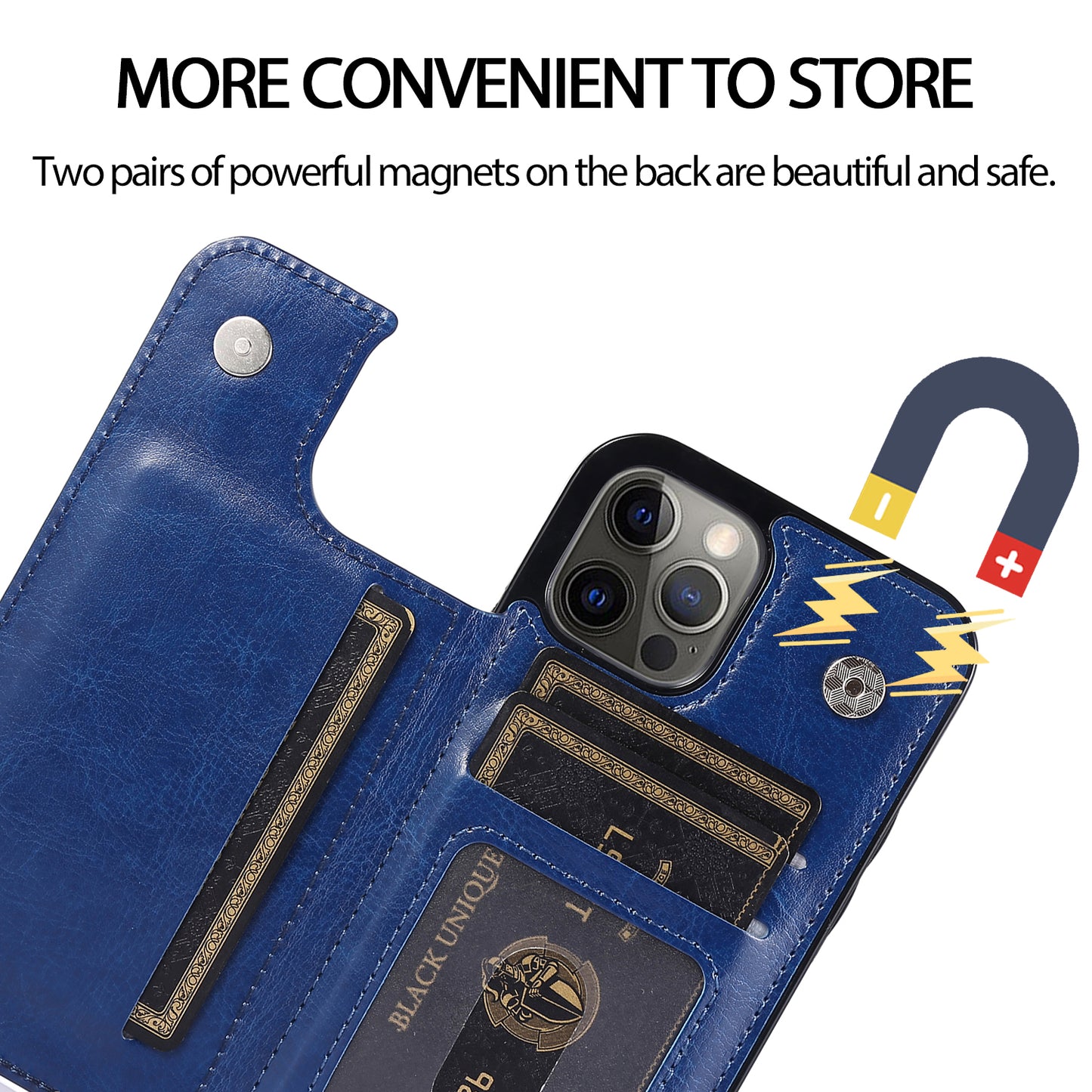 For iPhone 14 Pro Max Card Holder Kickstand Phone Cover Crazy Horse Texture Leather Coated TPU Mobile Case