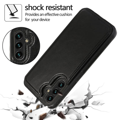 For Samsung Galaxy A54 5G Card Holder Phone Cover PU Leather Coated TPU Kickstand Case