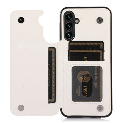 For Samsung Galaxy A54 5G Card Holder Phone Cover PU Leather Coated TPU Kickstand Case