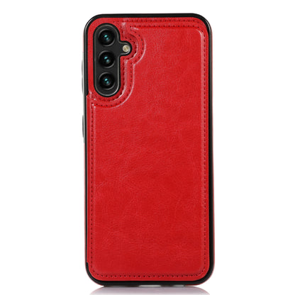 For Samsung Galaxy A54 5G Card Holder Phone Cover PU Leather Coated TPU Kickstand Case