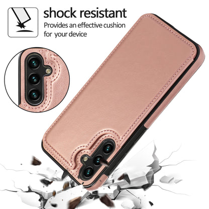 For Samsung Galaxy A54 5G Card Holder Phone Cover PU Leather Coated TPU Kickstand Case