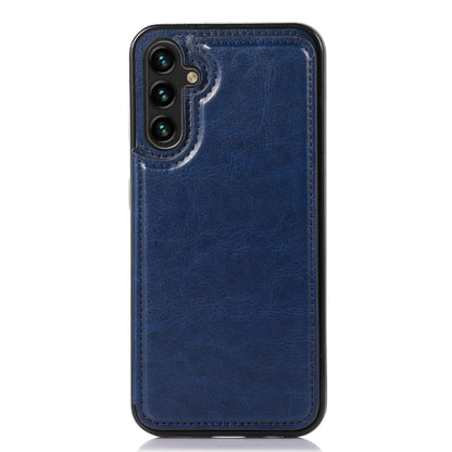 For Samsung Galaxy A54 5G Card Holder Phone Cover PU Leather Coated TPU Kickstand Case