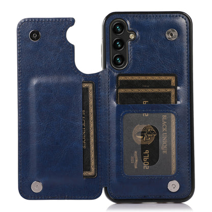 For Samsung Galaxy A54 5G Card Holder Phone Cover PU Leather Coated TPU Kickstand Case