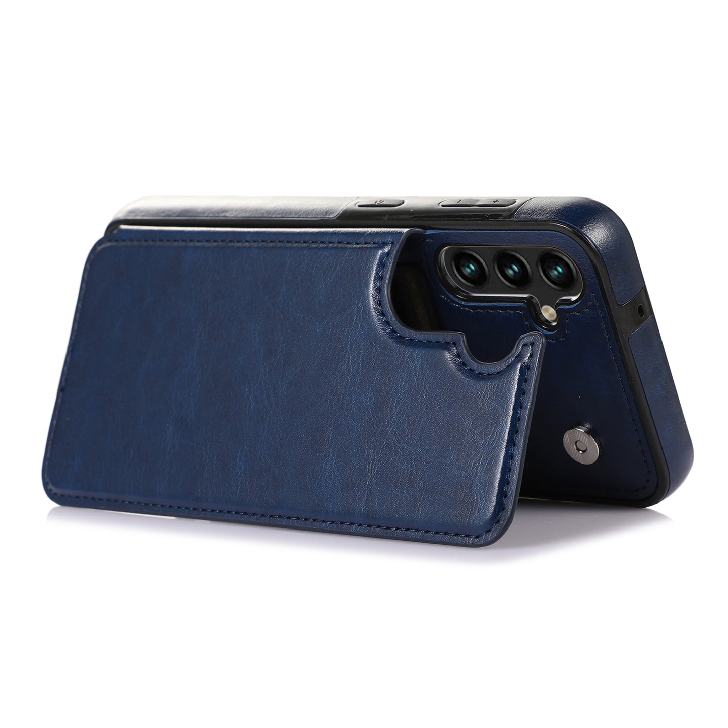 For Samsung Galaxy A54 5G Card Holder Phone Cover PU Leather Coated TPU Kickstand Case