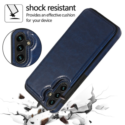 For Samsung Galaxy A54 5G Card Holder Phone Cover PU Leather Coated TPU Kickstand Case