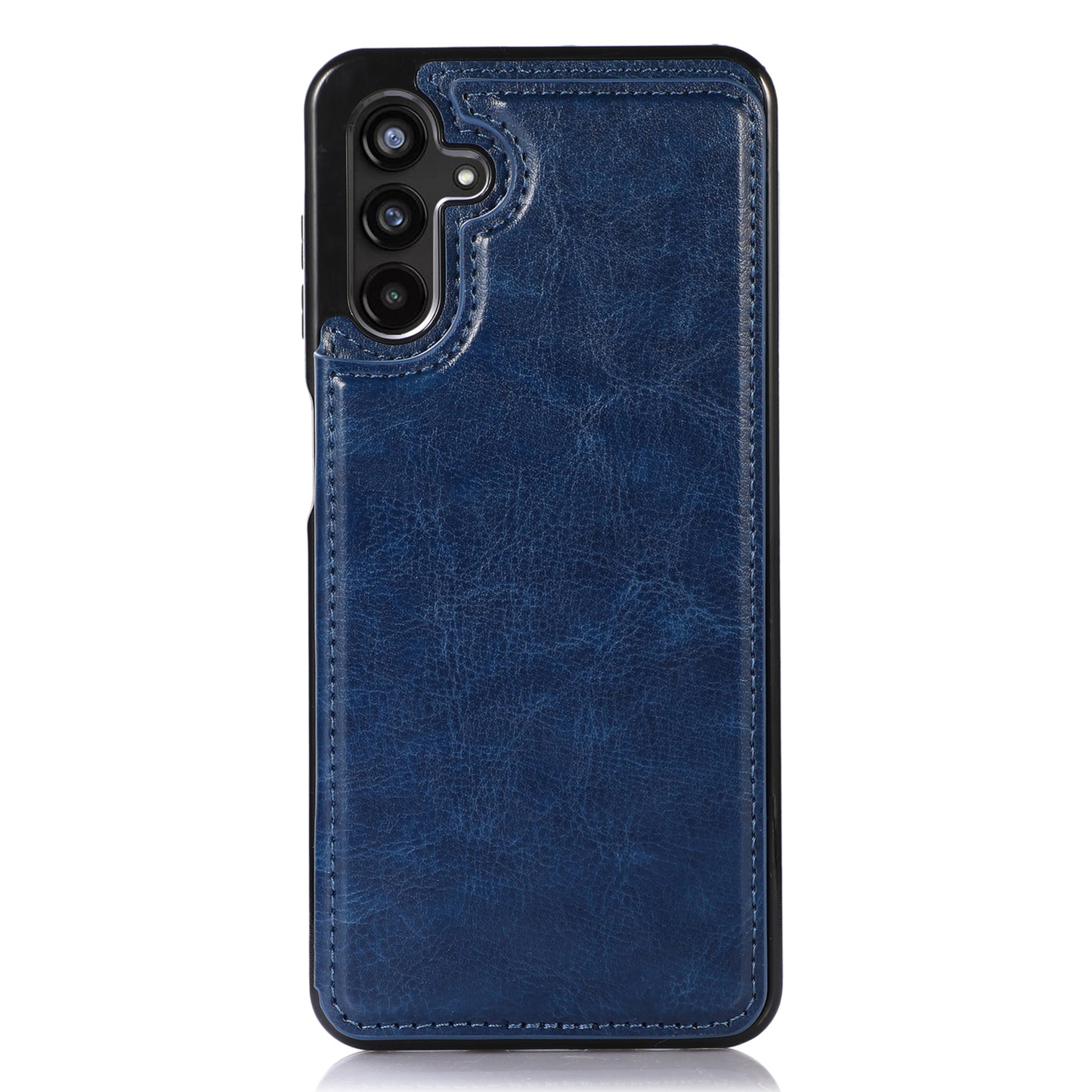 For Samsung Galaxy A13 5G Dual Magnetic Buttons Card Slots Kickstand Cover Leather Coated TPU Phone Case