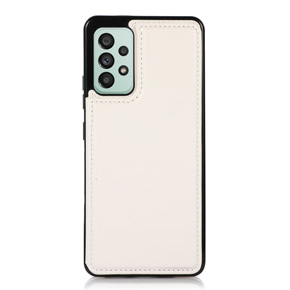 For Samsung Galaxy A53 5G Dual Buttons Card Slots Kickstand Back Cover PU Leather Coated TPU Phone Case