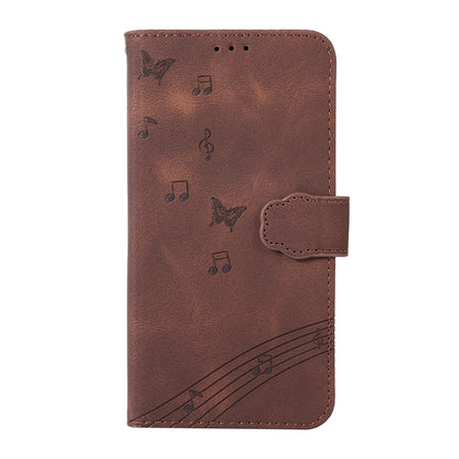 PU Leather Phone Case for iPhone 14 , Imprinted Musical Notation Wallet Stand Cell Phone Cover