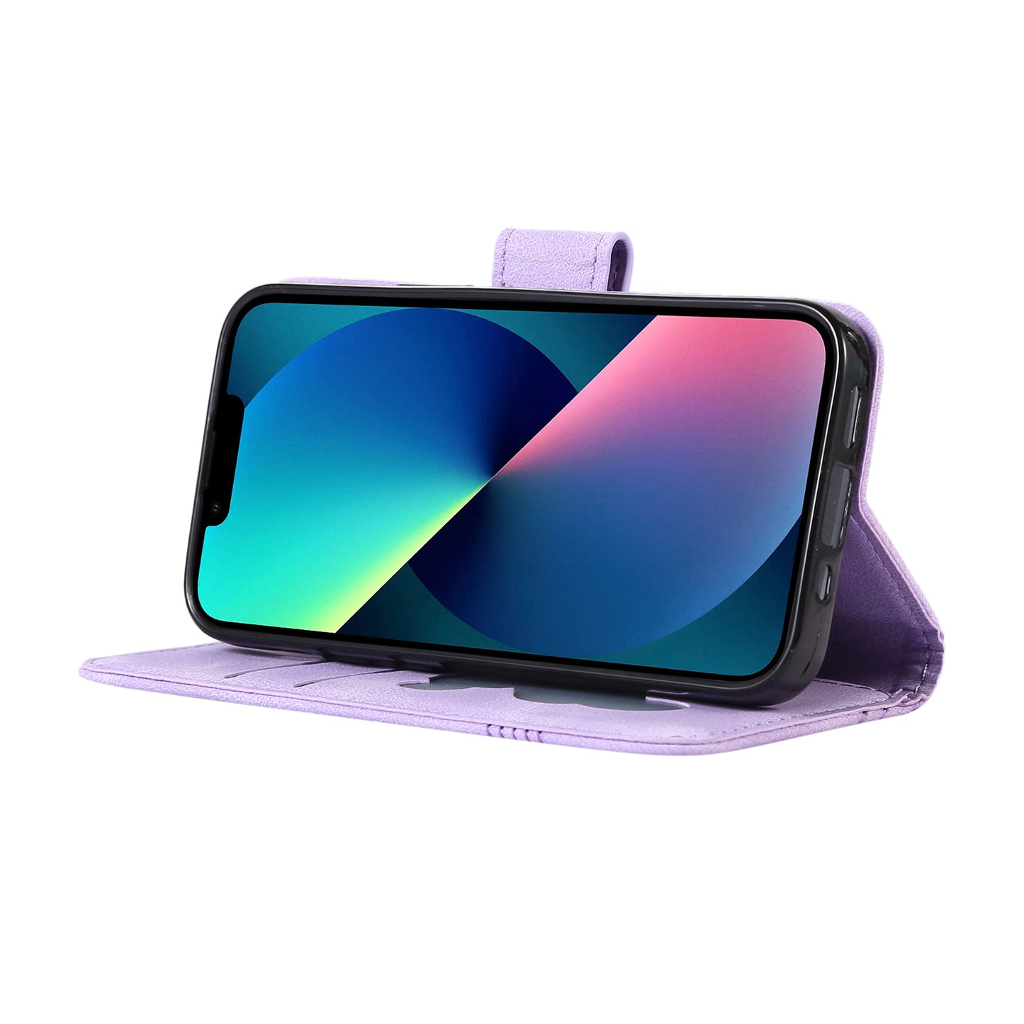 PU Leather Phone Case for iPhone 14 , Imprinted Musical Notation Wallet Stand Cell Phone Cover