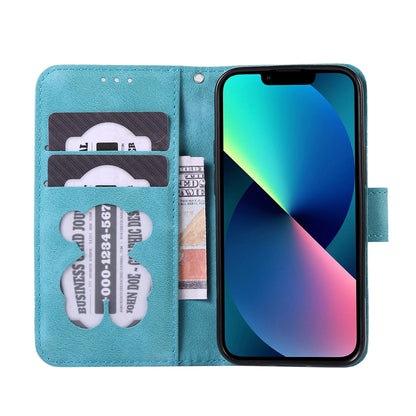 PU Leather Phone Case for iPhone 14 , Imprinted Musical Notation Wallet Stand Cell Phone Cover