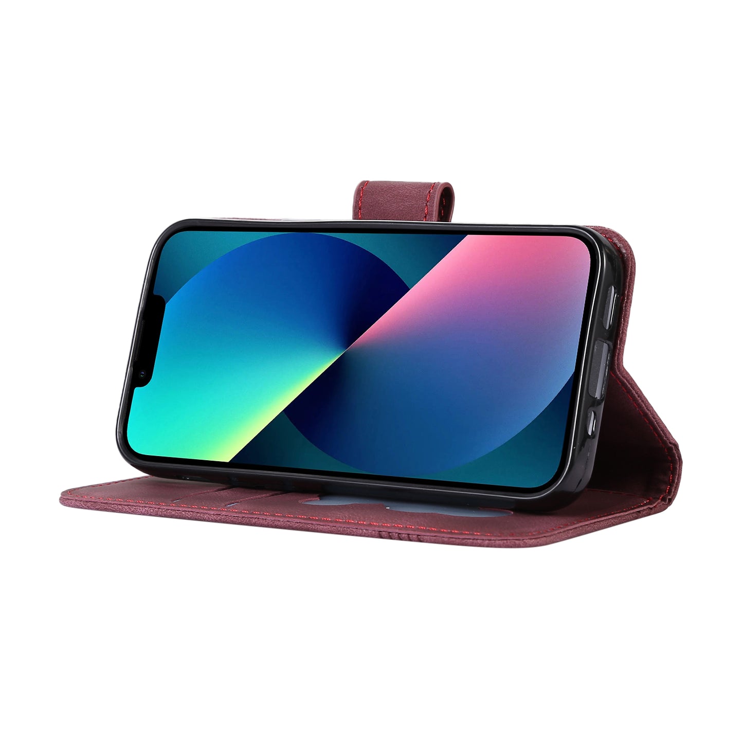 PU Leather Phone Case for iPhone 14 , Imprinted Musical Notation Wallet Stand Cell Phone Cover