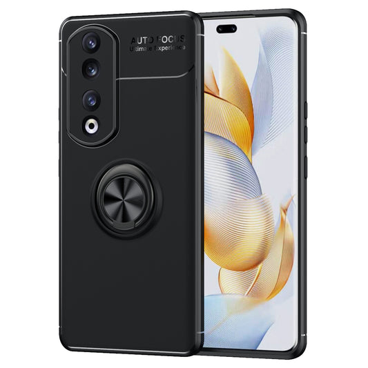 For Honor 90 Pro Kickstand Protective Cover TPU Phone Case Anti-drop Ring Holder Phone Shell