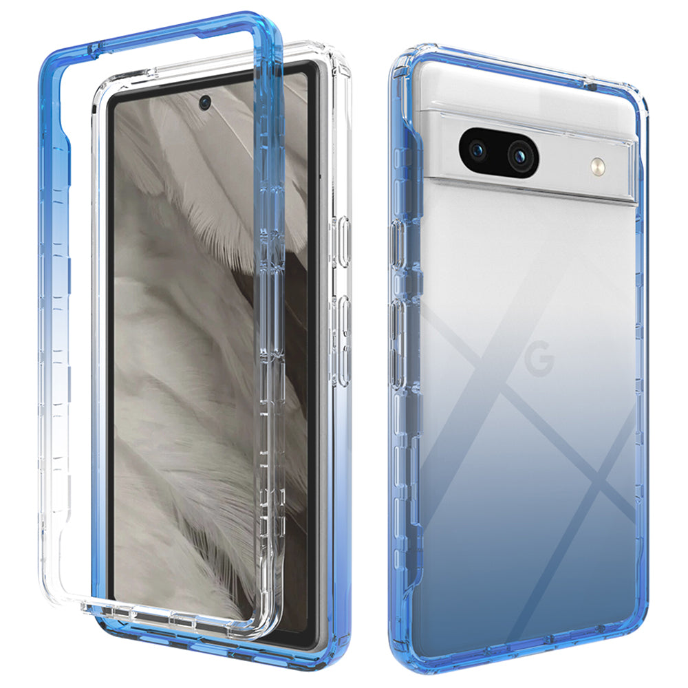 Gradient Phone Case for Google Pixel 7a , TPU + PC Drop Resistant Protective Cover
