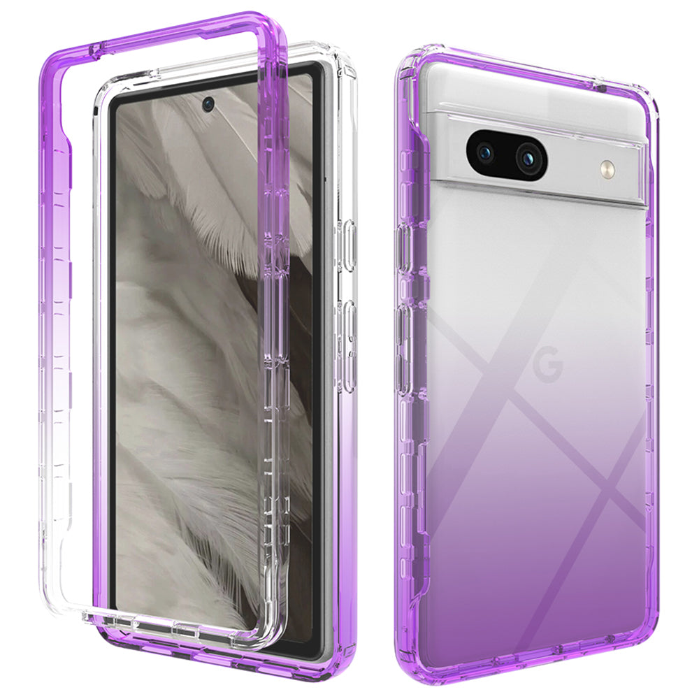 Gradient Phone Case for Google Pixel 7a , TPU + PC Drop Resistant Protective Cover