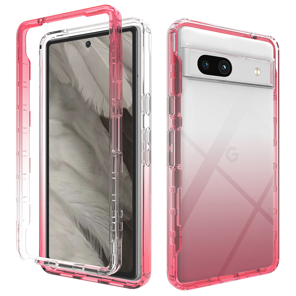 Gradient Phone Case for Google Pixel 7a , TPU + PC Drop Resistant Protective Cover