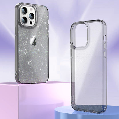 Back Case for iPhone 13 Pro Max 6.7 inch PC+TPU Glitter Powder Clear IMD Mobile Phone Cover