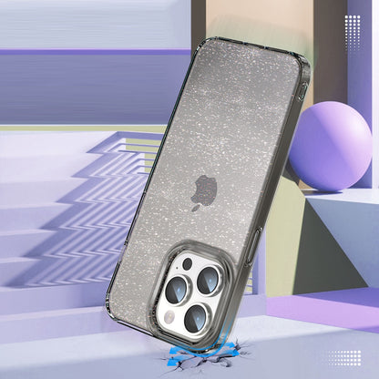 PC+TPU Back Case for iPhone 13 Pro 6.1 inch Clear Glitter Powder IMD Mobile Phone Cover