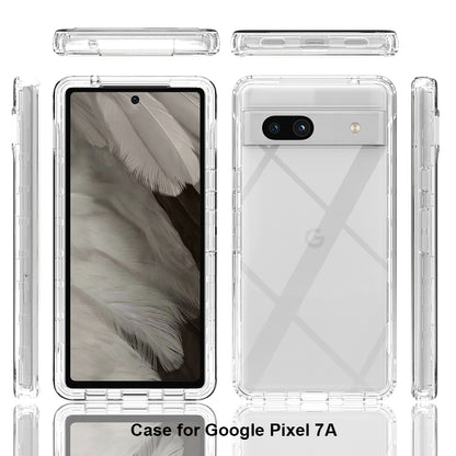 Phone Case for Google Pixel 7a PC+TPU Gradient Color Cell Phone Shell with PET Screen Protector