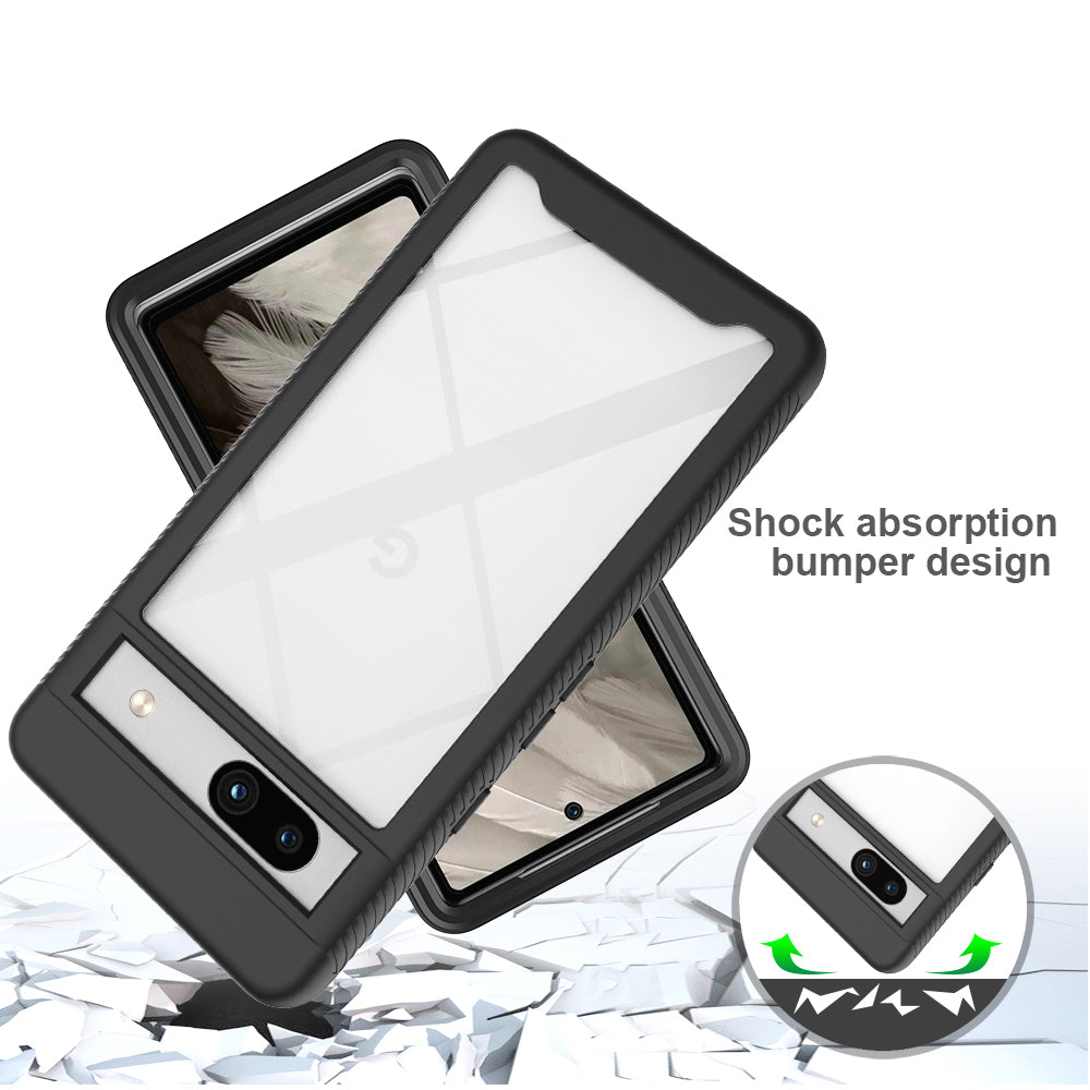 3-in-1 Phone Case for Google Pixel 7a Shockproof Detachable Phone Case with PET Screen Protector