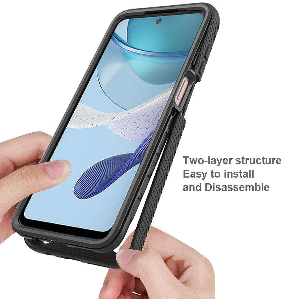 Phone Case for Motorola Moto G53 5G 3-in-1 Detachable Phone Case with PET Screen Protector