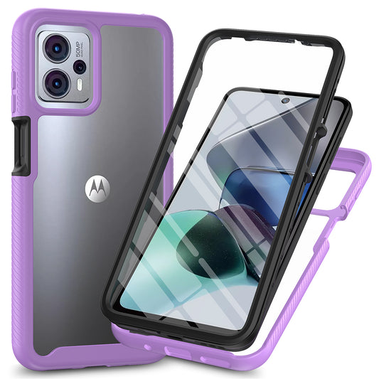 Phone Case for Motorola Moto G13 4G / G23 4G 3-in-1 Detachable Protective Case with PET Screen Protector