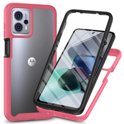 Phone Case for Motorola Moto G13 4G / G23 4G 3-in-1 Detachable Protective Case with PET Screen Protector