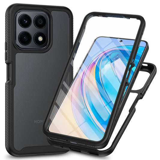 For Honor X8a 4G Impact Resistant Phone Cover 3-in-1 Detachable Case with PET Screen Protector