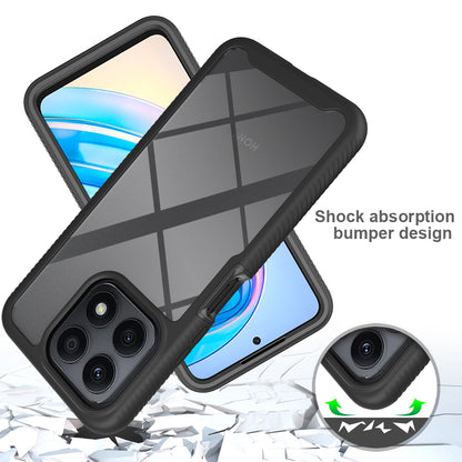 For Honor X8a 4G Impact Resistant Phone Cover 3-in-1 Detachable Case with PET Screen Protector