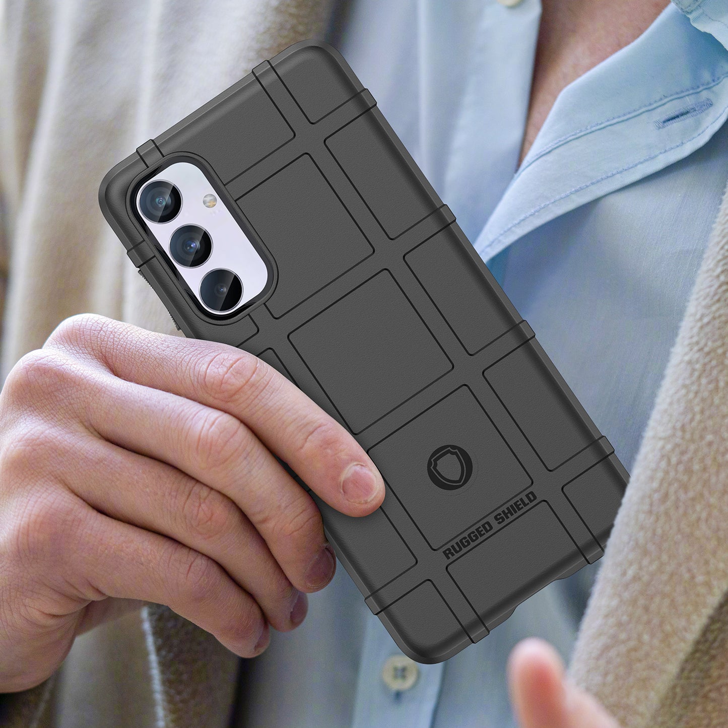 For Samsung Galaxy M54 5G / F54 5G Soft TPU Phone Case Square Grid Texture Phone Cover