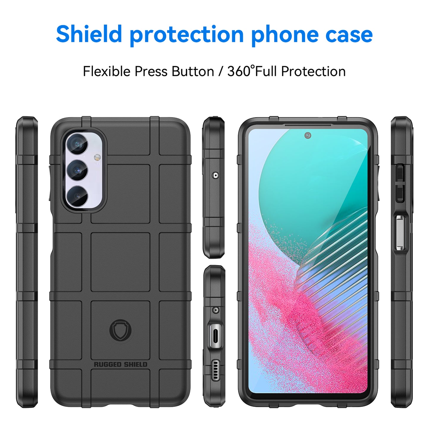 For Samsung Galaxy M54 5G / F54 5G Soft TPU Phone Case Square Grid Texture Phone Cover