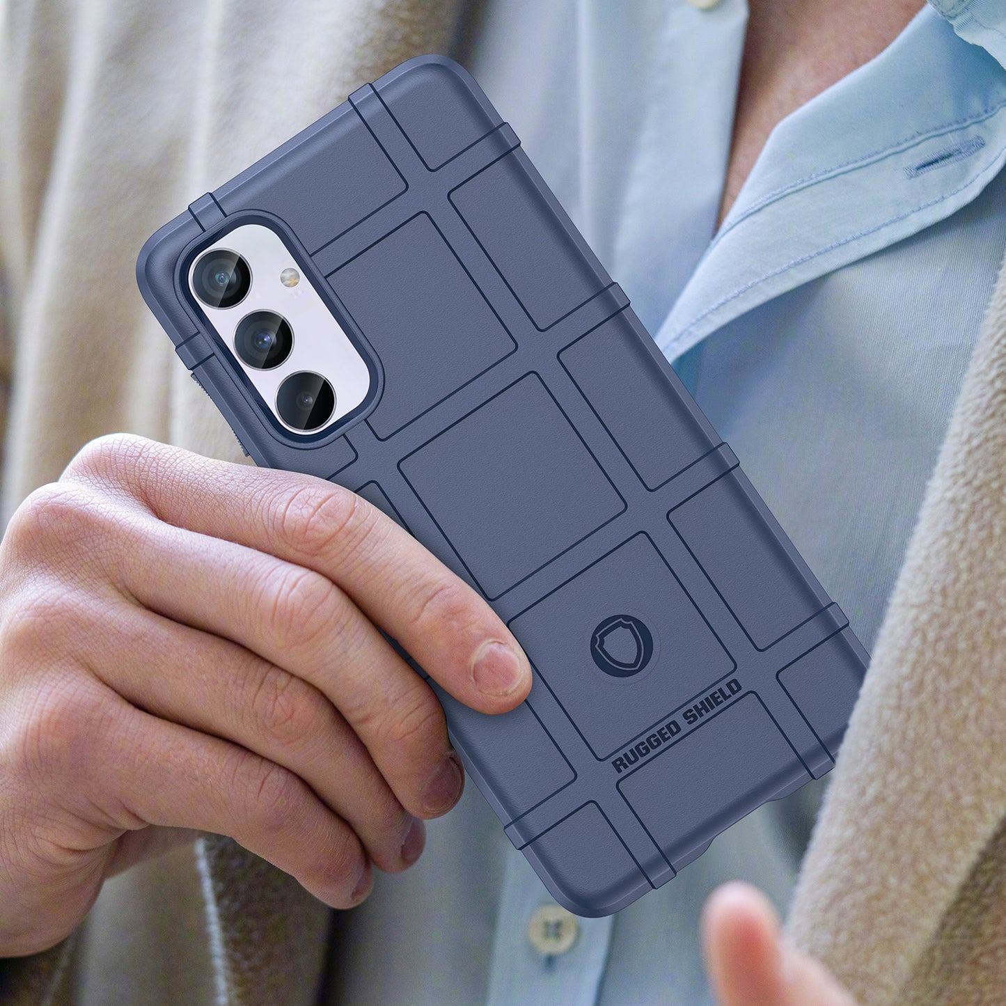 For Samsung Galaxy M54 5G / F54 5G Soft TPU Phone Case Square Grid Texture Phone Cover