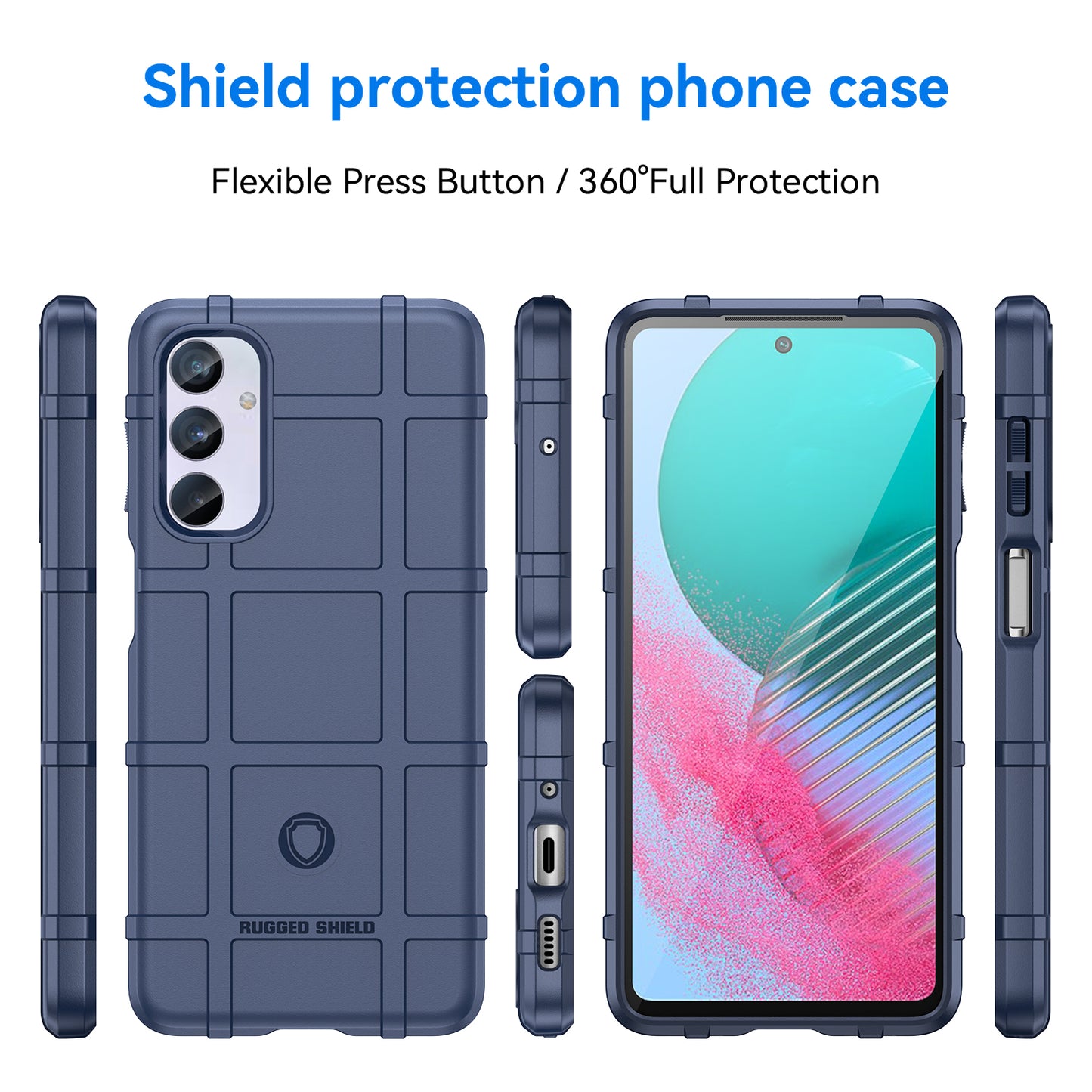 For Samsung Galaxy M54 5G / F54 5G Soft TPU Phone Case Square Grid Texture Phone Cover