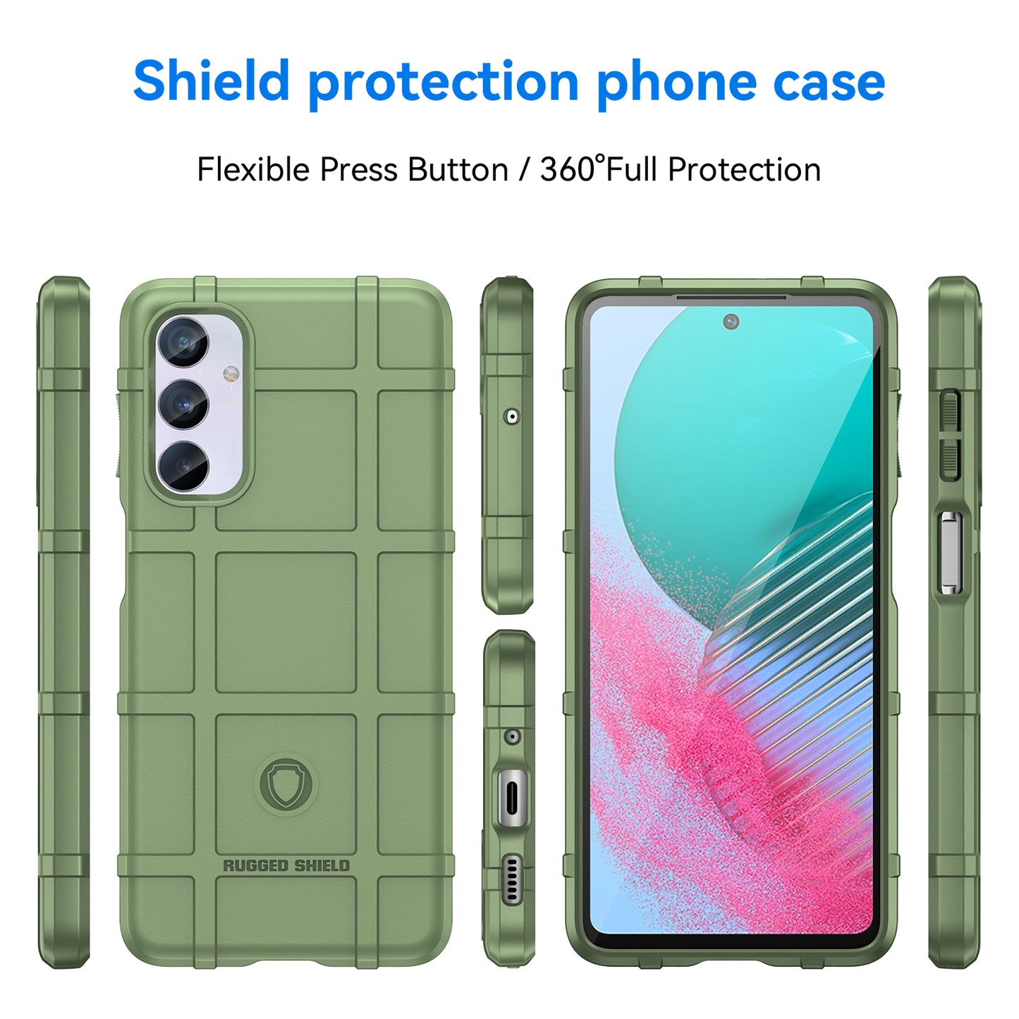 For Samsung Galaxy M54 5G / F54 5G Soft TPU Phone Case Square Grid Texture Phone Cover