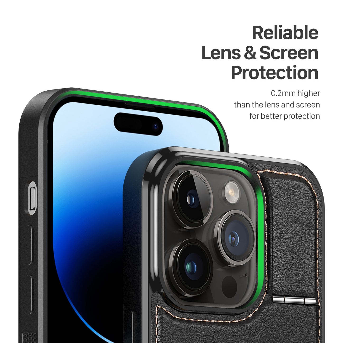 DUX DUCIS Rafi Series for iPhone 14 Pro Max RFID Blocking Card Holder Kickstand Magnetic Phone Case Leather+PC+TPU Cover