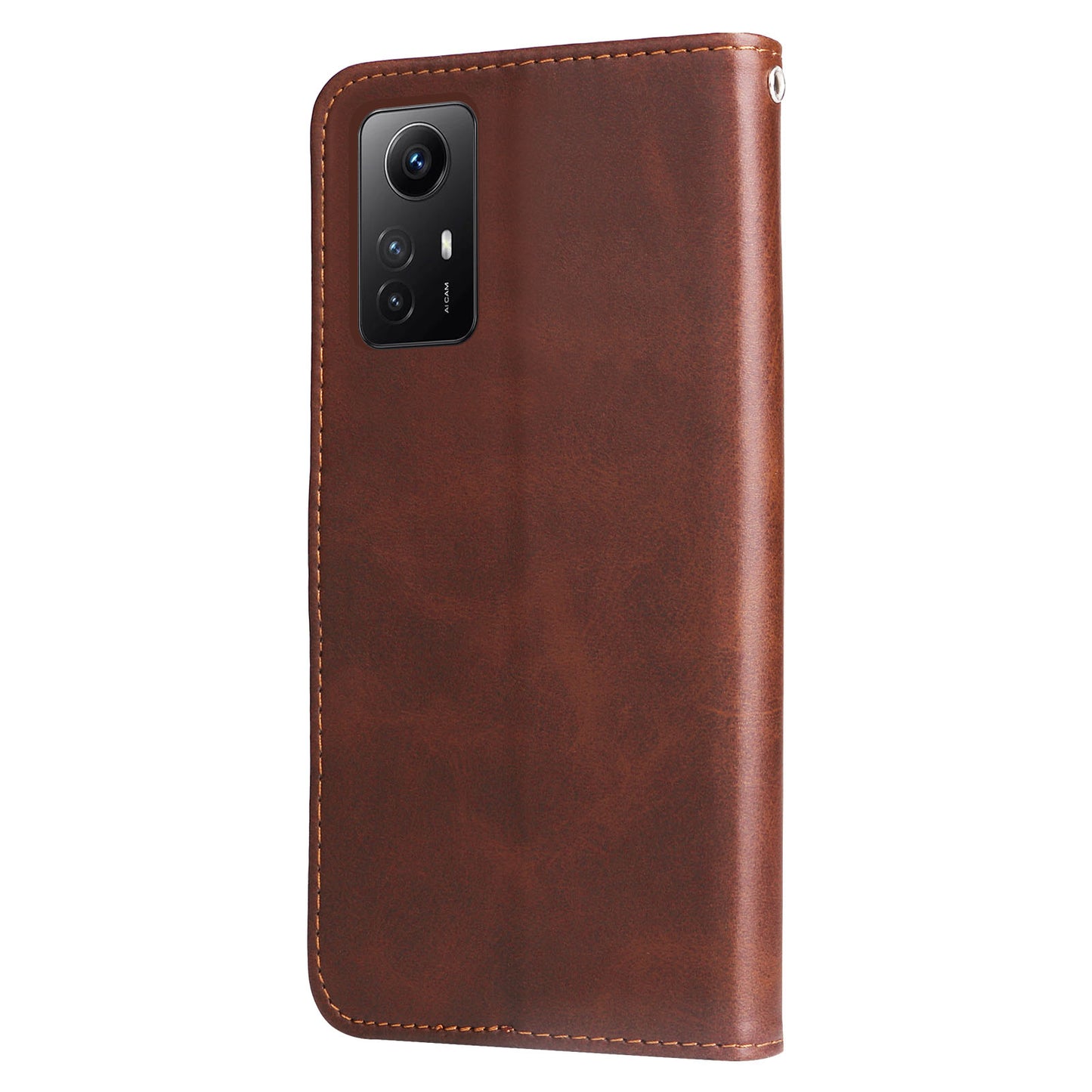 For Xiaomi Redmi Note 12S 4G Calf Texture Phone Case Stand Zipper Pocket Wallet Cover